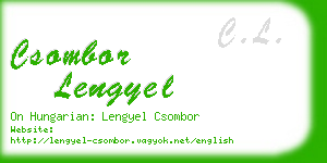 csombor lengyel business card